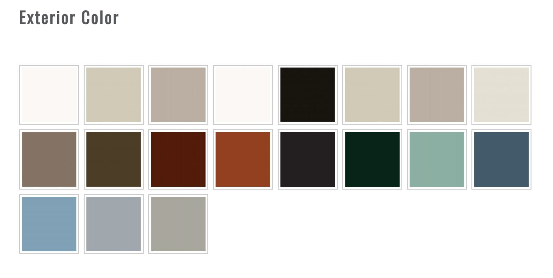 nt exterior colors